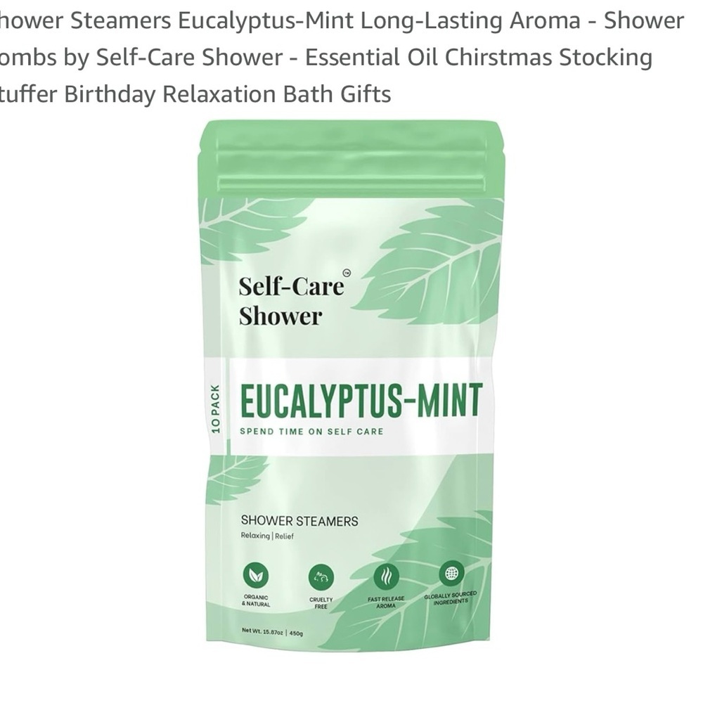 Self-Care Shower Eucalyptus Shower Steamers Bombs Brand New In Bag 10 Pack